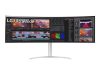 LG Monitor 49" - 49WL95C-WE (IPS; Ívelt; HDR; 32:9; Dual QHD 5120x1440; 144Hz, 5ms; 400cd; HDMI; DP; USB-C; Spk; Mag)