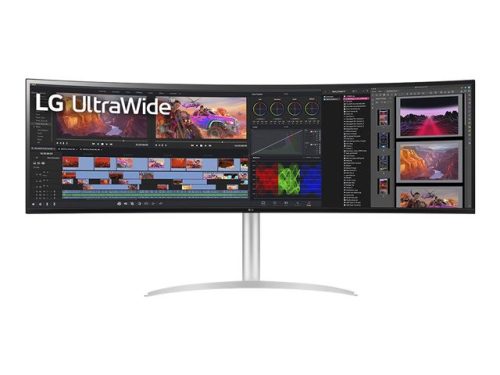 LG Monitor 49" - 49WL95C-WE (IPS; Ívelt; HDR; 32:9; Dual QHD 5120x1440; 144Hz, 5ms; 400cd; HDMI; DP; USB-C; Spk; Mag)