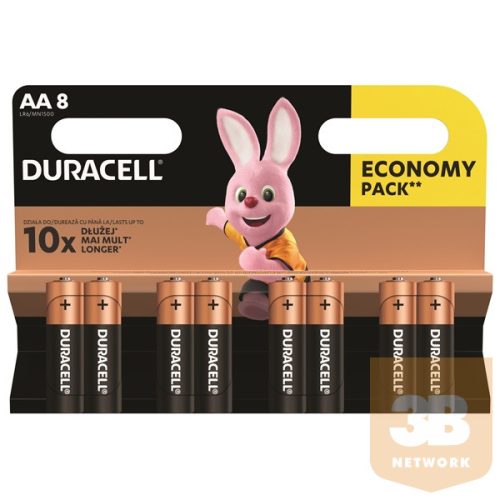 Duracell BSC 8 db AA elem - DL