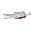 Cat5e FTP EZ-RJ45 "pass-through" csatlakozó (8p8c) tömör kábelre, "3 késes"