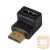 Sandberg Csatlakozó - HDMI 2.0 angled adapter plug (90 fokos HDMI adapter; fekete)