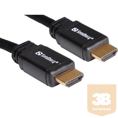 Sandberg HDMI kábel - HDMI (2m; HDMI 2.0; 4K-UHD; fekete)