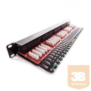 KELine 509020 Telefonos patch panel, Kategória 3, 50xRJ45/u