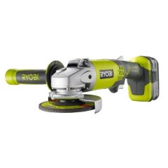   Ryobi 18V One Plus™ 115mm-es sarokcsiszoló, 1x 4,0Ah akkumulátor, töltő - R18AG-140S