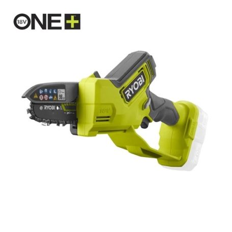 Ryobi 18V One Plus™ szénkefementes 10cm-es mini láncfűrész, akkumulátor és töltő nélkül - RY18PSX10A-0