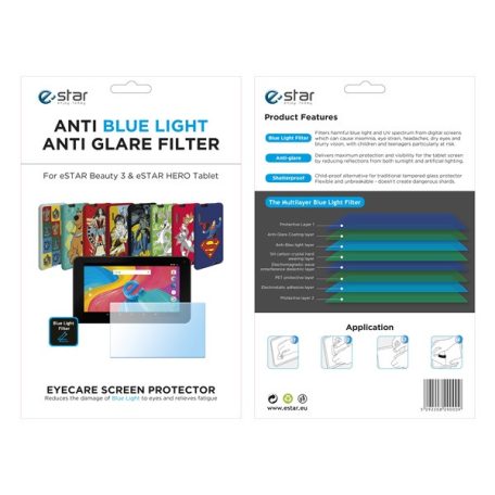 eSTAR Kijelzővédő fólia, Blue Light Filter (for eSTAR Beauty 3 & HERO tablet)
