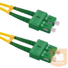   Qoltec optikai patch kábel SC/APC-SC/APC | Singlemode | 9/125 | G652D | Duplex |1,5m