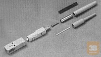 AMP SC LightCrimp duplex csatlakozó, MM, kerámia csap (ferrule) (5503693-1)