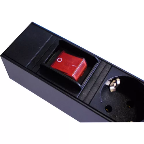 PDU 1U 19" 8xSchuko kapcsolóval, 16A (555-073) Excel