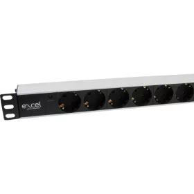   PDU 1U 19" 6xSchuko kapcsoló nélkül, 16A (555-082) Excel