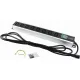PDU 1U 19" 8xC13 kapcsolóval, 10A C14 input (555-241) Excel