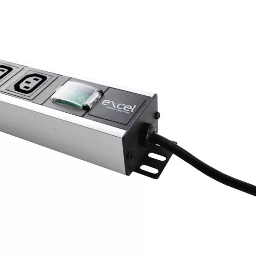 PDU 1U 19" 8xC13 kapcsolóval, 10A C14 input (555-241) Excel