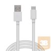 Delight kábel - USB-C töltőkábel (USB-C apa be-/kimenet; 1m, fehér)