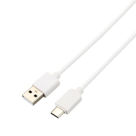 KAB AVAX CB103W PURE USB A-Type C kábel, 2.1A, fehér - 1m