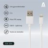 KAB AVAX CB124W PURE USB A-Lightning kábel, 2.1A, fehér - 2m