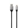 KAB AVAX CB301G STEELY USB A-Type C 60W gyorstöltő, sodorszálas kábel, 3A, acélszürke - 1,5m