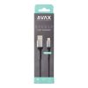 KAB AVAX CB401G STEELY USB A-Lightning 20W gyorstöltő, sodorszálas kábel, 3A, acélszürke - 1,5m