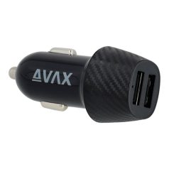 CHG AVAX CC301B CARLY 2x USB A 12W autós töltő, fekete