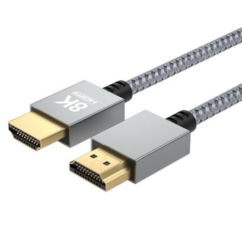 KAB AVAX AV900 PRIME HDMI 2.1 8K/60Hz ultra vékony cink ötvözetű sodorszálas kábel, asztroszürke