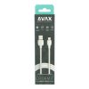 KAB AVAX CB620 CREAMY+ USB A - Type C gyorstöltő kábel, 2.4A, fehér-roséarany - 1,5m