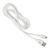 KAB AVAX CB621 CREAMY+ USB A - Type C gyorstöltő kábel, 2.4A, fehér-ezüst - 1,5m