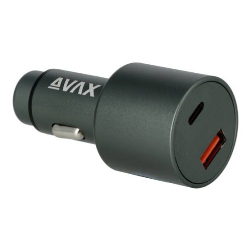 CHG AVAX CC680B CARLY+ USB A + Type C 140W autós töltő, fekete