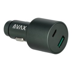   CHG AVAX CC665B CARLY+ USB A + Type C 83W autós töltő, fekete