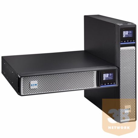 EATON szünetmentes 3000VA - 5PX3000IRT2U (8x C13 kimenet, vonali-interaktív, LCD, USB, Rack 2U/Torony) G2