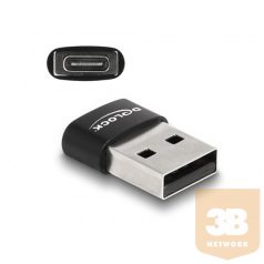   DELOCK Átalakító USB 2.0 Type-A male to USB Type-C female, fekete