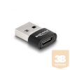 DELOCK Átalakító USB 2.0 Type-A male to USB Type-C female, fekete