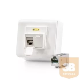   KELine 601120-AP + KEJ-C6A-S-HD(2) Modulo45 falon kívüli aljzat, Kategória 6A, 2xRJ45/s csatlakozóval