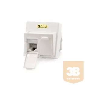   KELine 601120 + KEJ-C5E-U-TL(2) Modulo45 padlódobozba / csatornába telepíthető aljzat, Kategória 5E, 2xRJ45/u csatlakozóval