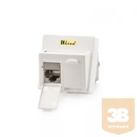   KELine 601120 + KEJ-C6-S-TL(2) Modulo45 padlódobozba / csatornába telepíthető aljzat, Kategória 6, 2xRJ45/s csatlakozóval