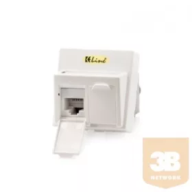   KELine 601120 + KEJ-C6-U-TL(2) Modulo45 padlódobozba / csatornába telepíthető aljzat, Kategória 6, 2xRJ45/u csatlakozóval