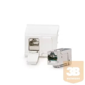   KELine 601122 + KEJ-C6A-S-HD(2) Legrand® MosaicTM kompatibilis fali aljzat, Kategória 6A, 2xRJ45/s, csatlakozóval