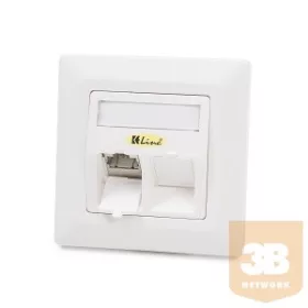   KELine 601140-UP + KEJ-C5E-S-TL(2) Modulo50 süllyesztett aljzat, Kategória 5E 2xRJ45/s csatlakozóval