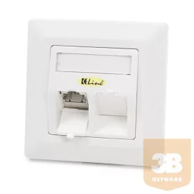   KELine Modulo50 601140-UP 2xRJR5 Keystone, süllyesztett, üres, modulok nélkül !