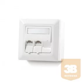  KELine 601143-AP + KEJ-C5E-U-TL(3) Modulo50 falon kívüli aljzat, Kategória 5E, 3xRJ45/u csatlakozóval
