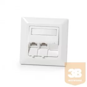   KELine 601143-UP + KEJ-C5E-U-TL(3) Modulo50 süllyesztett aljzat, Kategória 5E, 3xRJ45/u csatlakozóval