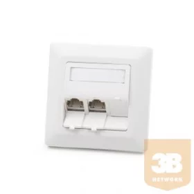   KELine 601143-UP + KEJ-C6-S-TL(3) Modulo50 süllyesztett aljzat, Kategória 6, 3xRJ45/s csatlakozóval