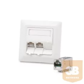  KELine 601143-UP + KEJ-C6A-S-HD(3) Modulo50 outlet, Category 6A , 3xRJ45/s, flush-mounted, KEJ-C6A-S-HD keystones included
