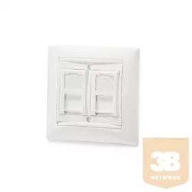   KELine 601150 + KEJ-C5E-S-TL(2) Legrand® ValenaTM kompatibilis fali aljzat, Kategória 5E 2xRJ45/s csatlakozóval
