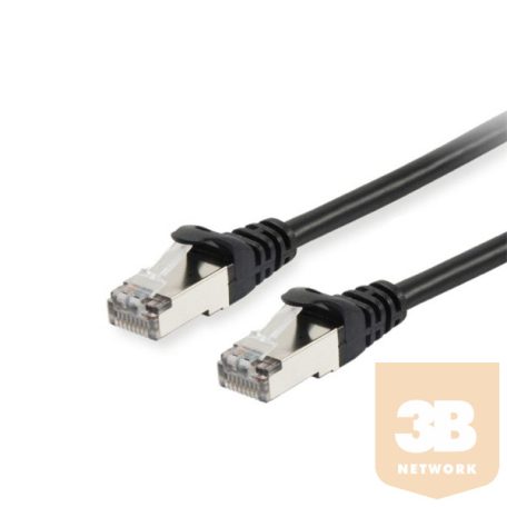 Equip Kábel - 606103 (S/FTP patch kábel, CAT6A, fekete, 1m)