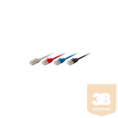   Equip Slim Kábel - 606132 (S/FTP patch kábel, Vékony, CAT6A, Réz, LSOH, 10Gb/s, kék, 0,25m)