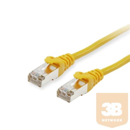 Equip Kábel - 606301 (S/FTP patch kábel, CAT6A, LSOH, PoE/PoE+ támogatás, sárga, 0,25m)