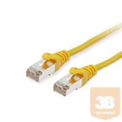   Equip Kábel - 606302 (S/FTP patch kábel, CAT6A, LSOH, PoE/PoE+ támogatás, sárga, 0,5m)