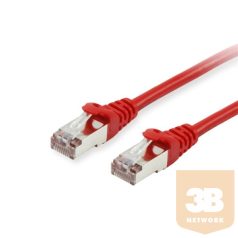   Equip Kábel - 606501 (S/FTP patch kábel, CAT6A, LSOH, PoE/PoE+ támogatás, piros, 0,25m)