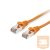 Equip Kábel - 606601 (S/FTP patch kábel, CAT6A, LSOH, PoE/PoE+ támogatás, narancssárga, 0,25m)