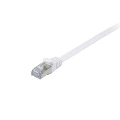   Equip Kábel - 607610 (U/FTP Flat/Lapos patch kábel, CAT6A, Réz, LSOH, fehér, 1m)