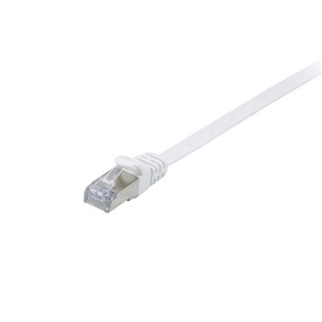 Equip Kábel - 607611 (U/FTP Flat/Lapos patch kábel, CAT6A, Réz, LSOH, fehér, 2m)